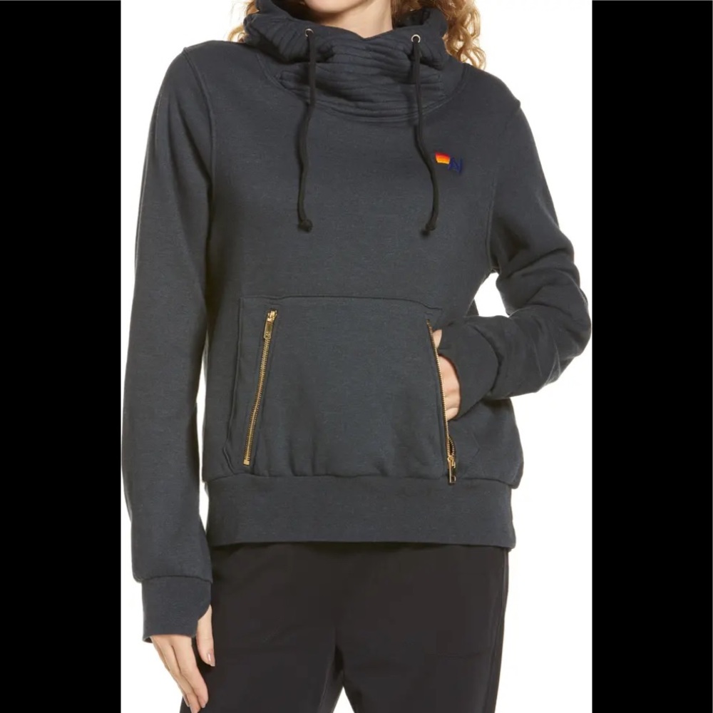 Aviator Nation Ninja Hoodie Charcoal size S